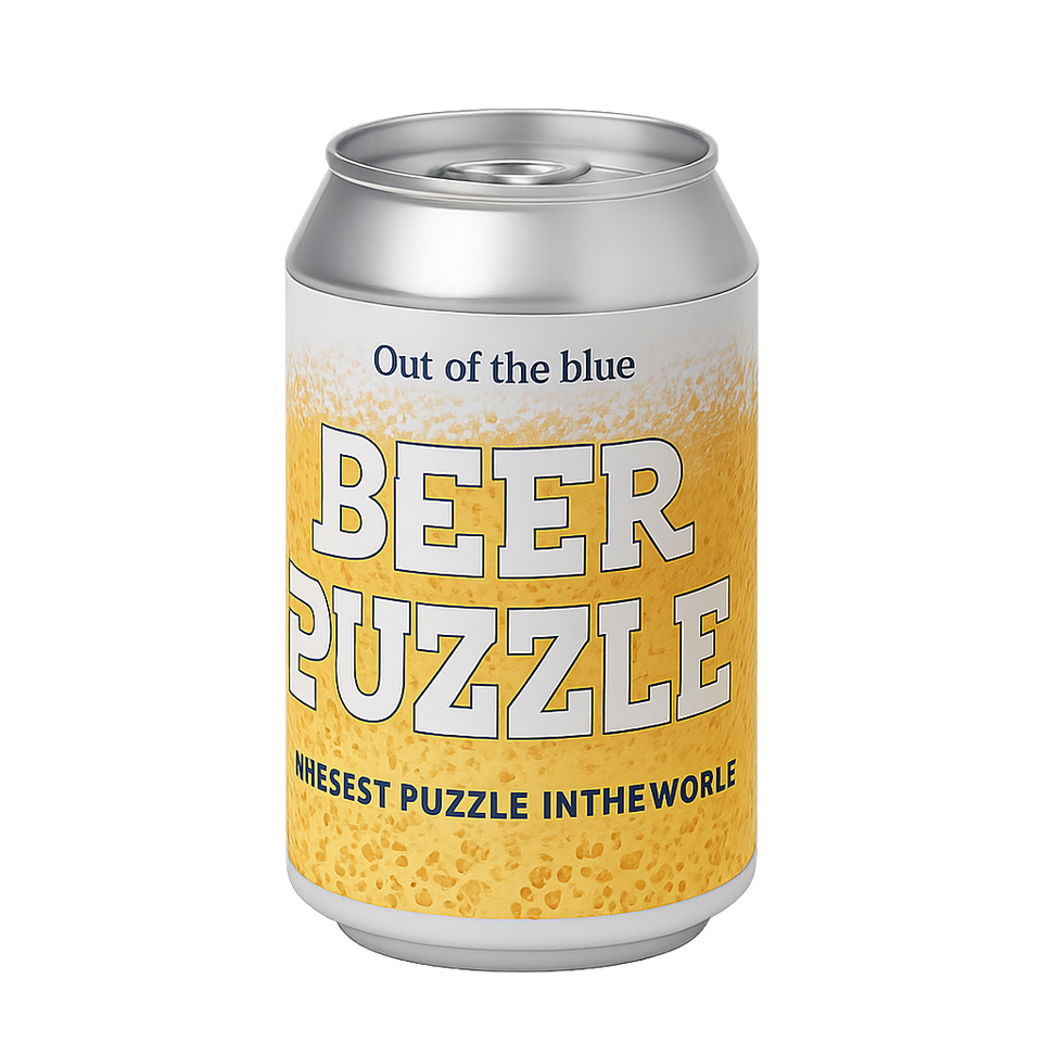 Bierpuzzel van 102 stukjes in een blik